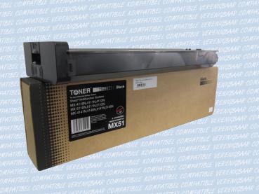 Compatible Toner Typ: MX51GTBA black for Sharp MX-4110N / MX-4111N / MX-4112N / MX-4140N / MX-4141N / MX-5110N / MX-5111N / MX-5112N / MX-5140N / MX-5141N