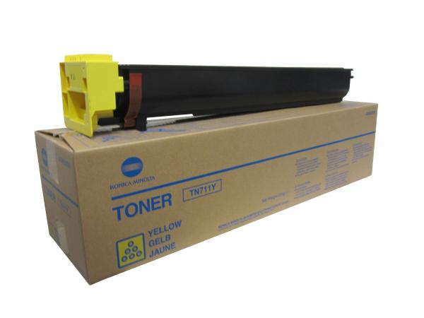 Genuine Toner Typ: TN-711Y yellow for Konica-Minolta C654 / C654e / C754 / C754e